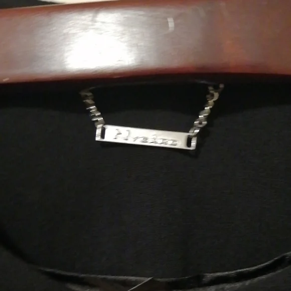 Slimming Jacket By Peter Nygard Black Studded Zip-Front Size 8 - Picture 6 of 9